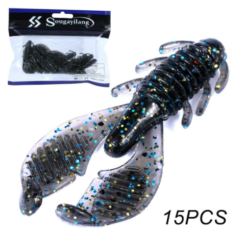 Sougayilang 15pcs Soft Fishing Lure Simulation Worm 5cm 1.4g Artificial Lifelike Lures Fishy Smell Carp Fishing Baits Tackle