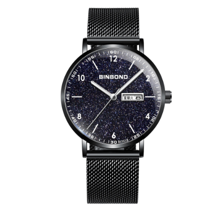 Binbond Original Luxury Watch Trendy Student Watch Men Quartz Fashion Waterproof Ultra-Thin Stainless Steel Wrist Watch M1