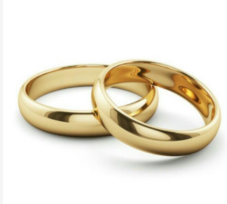 Couple Ring  Stainless Gold Wedding Jewelry (