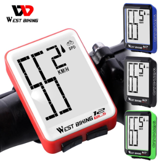 WEST BIKING Large Screen Bicycle Speedometer Stopwatch With Backlight
