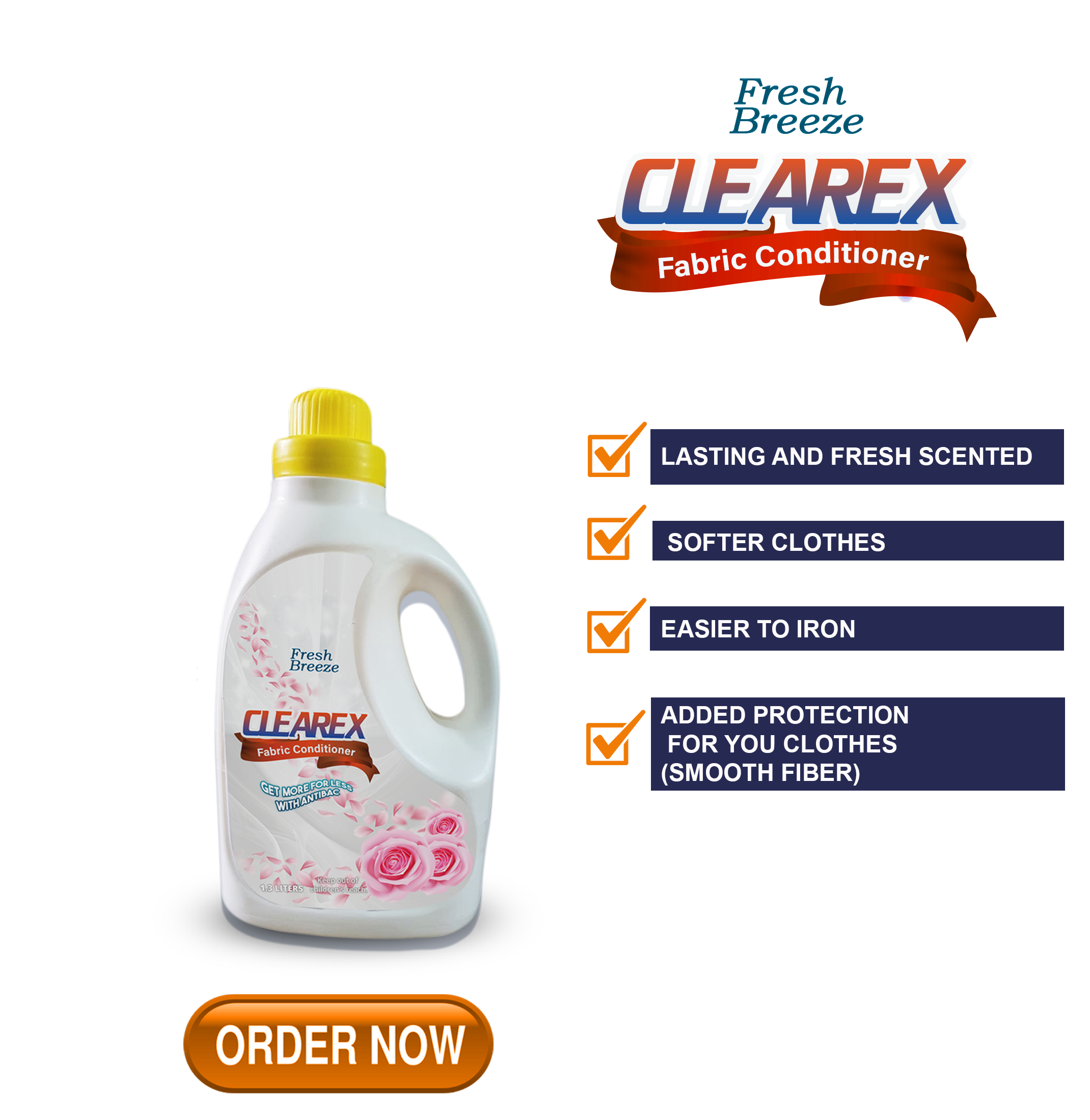 Clearex Fresh Breeze Fabric Conditioner 1.3L