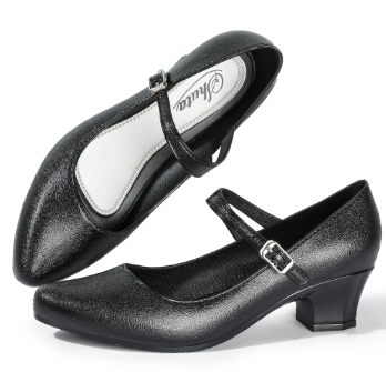 Women's Adult Genuine Leather Low Heel Soft Sole Dancing Shoes Square Dancing Shoes