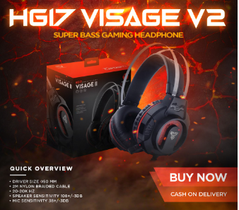FANTECH HG17 VISAGE V2 RGB Super BASS GAMING HEADPHONE
