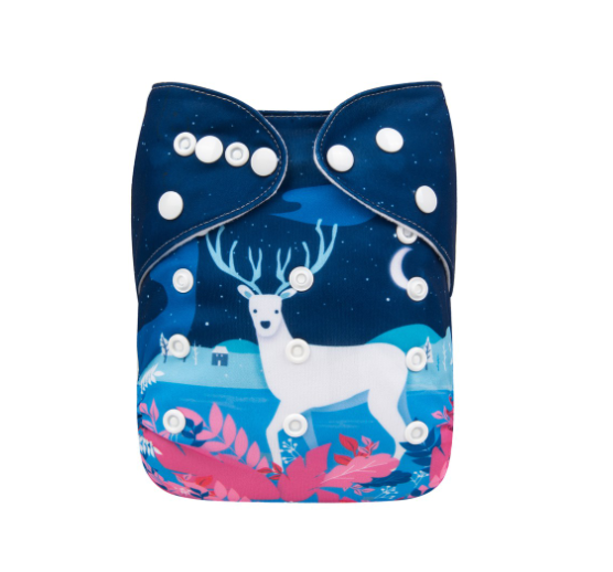 Alva Baby Cloth Diapers Washable Reusable Real Cloth Pocket Nappy Diaper Only No Insert For 3-15kg 6.6-33.1Ibs Baby And Newborn D29