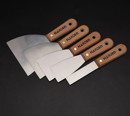 Harden 25mm - 125mm Steel Scraper wooden handle high carbon steel blade scraper putty knife for floor