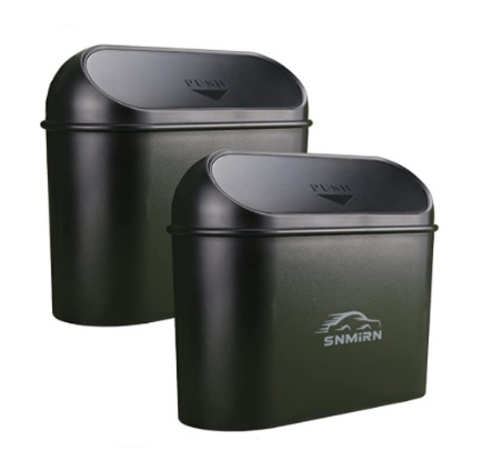 Car Trash Can with Lid, Mini Vehicle Trash Bin Car Dustbin Garbage Organizer Storage