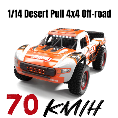RC Car Off Road 4x4 1:14 70KM/H 4WD Truck Q130 Light Brushless Motor Remote Control High Speed Drift Monster Toys Adults Kids