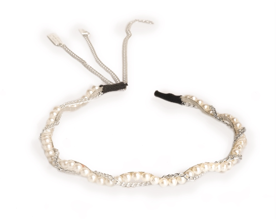 Mikana Asahi Metal Pearl Headband Hair Accessories For Women