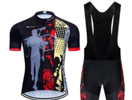 Cyclex Powerband Cycling Jersey Set Top and Bib Short 20D Gel Pad Breathable Men Road Bike 14