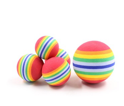 Pet Cat Dog Rainbow ball soft eva 80312 medium size