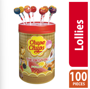 Chupa Chups The Best of Assorted 100s - 1 jar