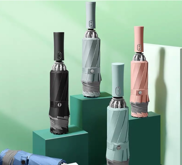 10 Ribs Xiaomi Automatic Umbrella with Reflective Strip Rain and Sun Fully Folding Umbrella