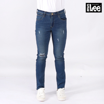 Stylistic Mr. Lee Men's Basic Denim Trendy Fashion Super Skinny Mid Waist 151093 (Medium Shade)