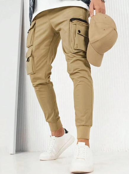 Men's Casual Pants Fashionable Multi-Pocket Workwear Trousers Outdoor Jogger Pants