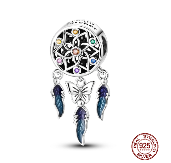 New Arrivals 925 Silver Life Tree Pendants Feather Planet Trunk Travel Girl Charms Beads Fit Original Pandora Charms Bracelet Women DIY Jewelry 0013