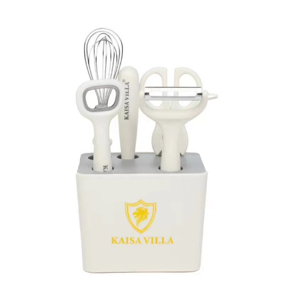 Kaisavilla6in1 Kitchen Gadget Set Fruit/Knife Fruit Vegetable Planer Bottle Opener With Storage Rack