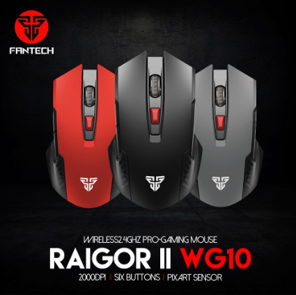 Fantech Raigor II WG10 Wireless Gaming Mouse 2000 DPI 2.4 Ghz Pro Gaming Mouse