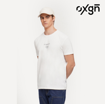 OXGN Social Club Graphic Print T-Shirt For Men (White)