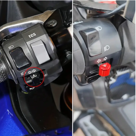 Motorcycle Turn Signal Light Open Key Cap CNC Aluminum Alloy Decorative Switch Button Decorative Shell For Yamaha/ Kawasaki/ BMW/ Honda/ Ducati