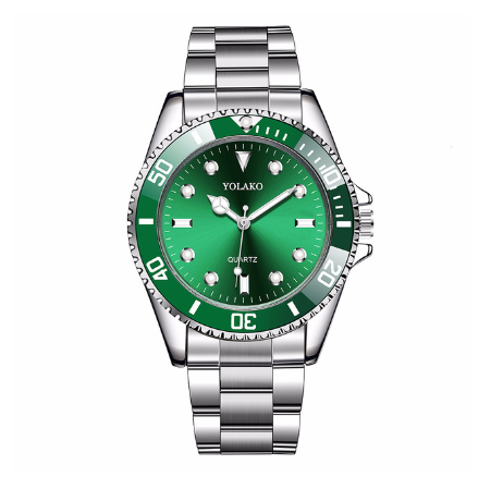 Classic business multicolor water ghost watch men's steel band quartz watch couple watch 001