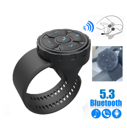 Wireless Bluetooth 5.3 Remote Button Helmet Earphone Motorcycle Bike Handlebar Media Controller Car Steering Wheel Control