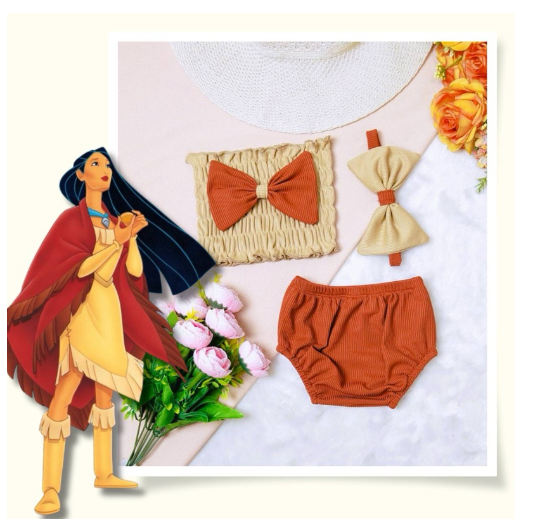 Stacey Smocking Terno For Baby Girl With Turban for 1-24months c18