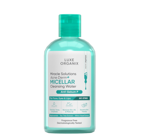 LUXE ORGANIX Miracle Solutions Acne Derm+ Micellar Cleansing Beauty Water 300ML