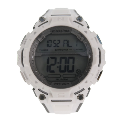 Two-Tone Rubber Strap Digital Watch