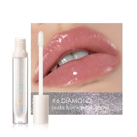 FOCALLURE PLUMPMAX Shimmer Lip Gloss Wrinkle Faded Instant Plump Non-Sticky Refreshing Lipstick