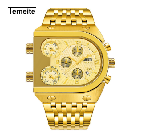 Original Luxury Men's Watch Fashion Unique Waterproof Stainless Steel Calendar Sports Quartz Men's Watch 02