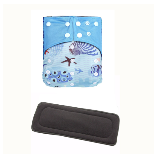 Cloth Diaper 1 Set With Bamboo Charcoal Inserts In Stocks D13