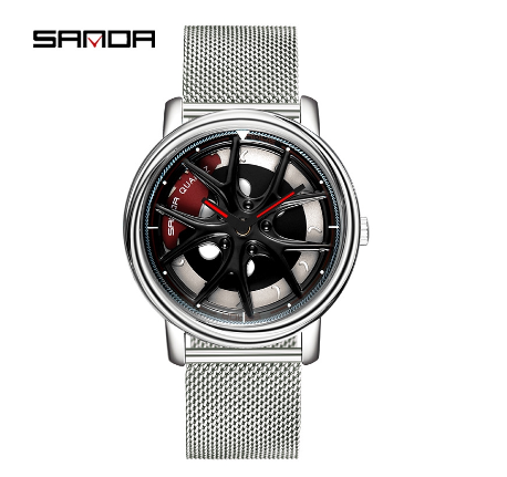 SANDA Original watches for men Analog Quartz Watch sports watch Stainless steel strap 1025 5