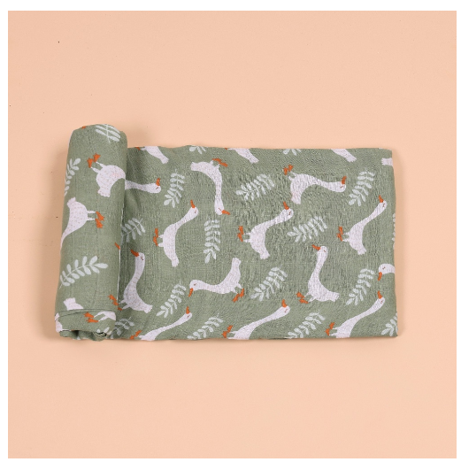 HappyFlute 1Pcs Baby Muslin Swaddle Cotton Summer Baby Blanket 120x110cm S2