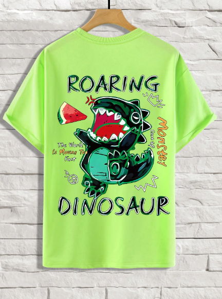 Manfinity EMRG Men T-Shirts Baggy Crew Neck Drop Shoulder Short Sleeve Graphic Tee Casual Summer Polyester