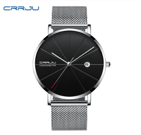 CRRJU Original Brand Men's Watch Ultra-thin Simple Casual Quartz Stainless Steel Waterproof 2216X M11