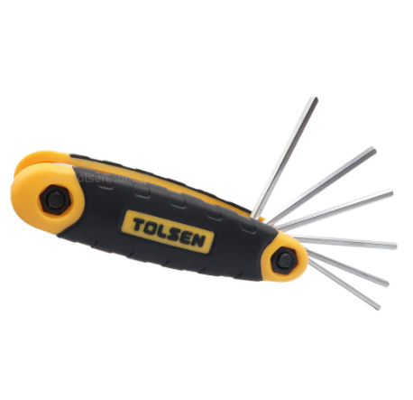 Tolsen 9pcs Folding Hex Key Set (Inches) 20098