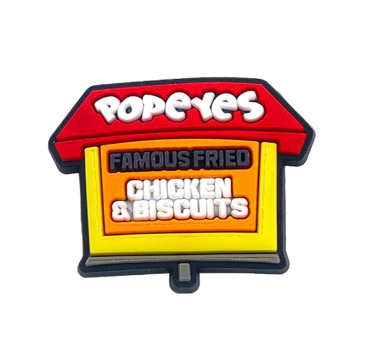 Cartoon Hamburger Food Croc Accessories Fried Chicken Jibbits Charm Popeyes Fries Jibits Crocs for Women Shoe Charms Pins Decoration f2