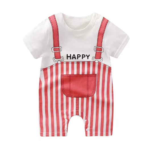 Baby Short-Sleeved Jumpsuits Joys and Girls Clothes 0-12 Months S4