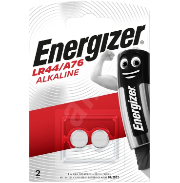 Energizer LR44 A76 Battery (2 pcs) Special Alkaline Button Cell LR-44 A-76 Energizer 76A Batteries