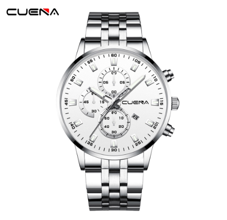 CUENA Men's Watches Original Brand Luxury Business Analog Quartz Waterproof 6025 M10