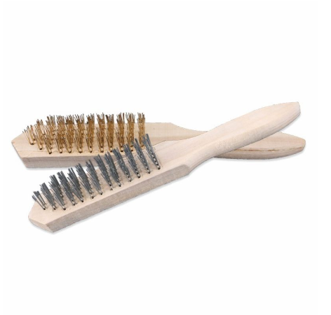 Steel brush (wood handle)4 rows