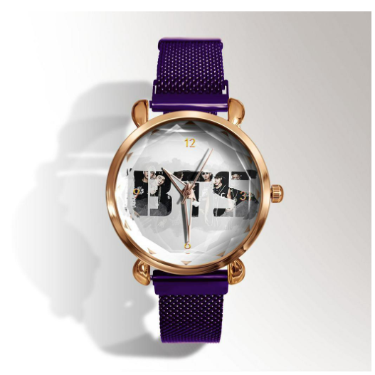 New BTS bulletproof youth group around fashion Korean students girls watch Korean cartoon WATCH QUARTZ WATCH F7