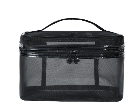 Gladking Portable Rectangle Mesh Makeup Bag