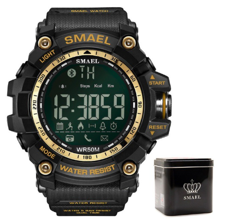 SMAEL 1617B Men's Sports Watch Top Luxury Brand Military 50M Waterproof Watch Multifunctional Luminous Clock LED Digital Watch 001