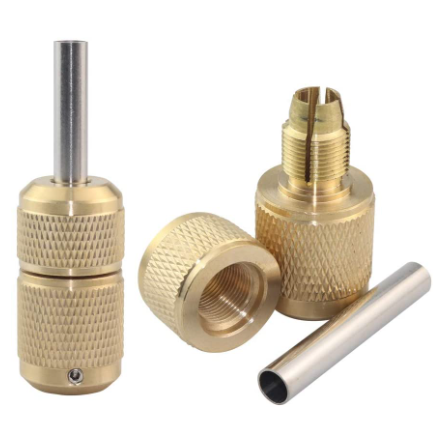 Longtian Non-Slip Tattoo Machine Grip Tube Brass Self Lock Tattoo Grips Tip for Professional Tattoo Machine Kits (25mm)
