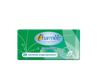 Charmee Pantyliner Breathable Deodorizing Green Tea 20's