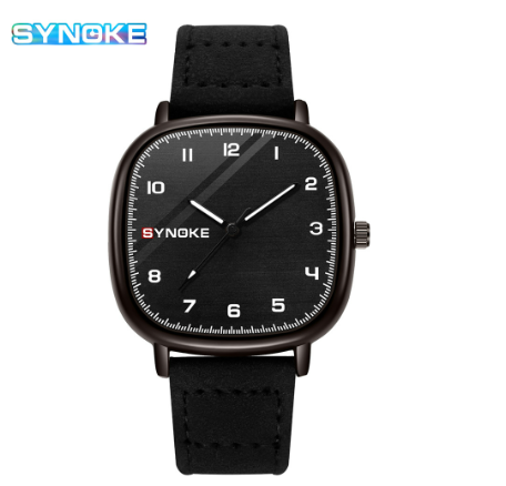SYNOKE Original Men's Watch Luxury Classic Waterproof Business Fashion Quartz Watch BLACK