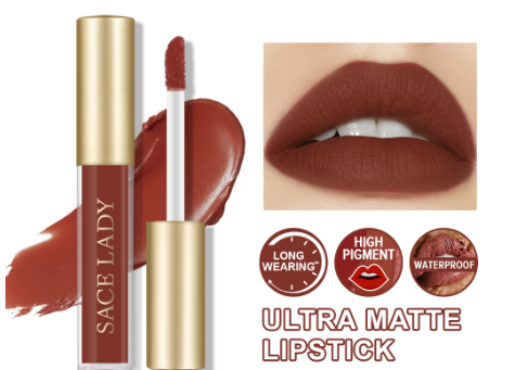 SACE LADY Matte Liquid Liptint Lipgloss Waterproof High pigment Long Lasting Non-stick cup Lip Makeup