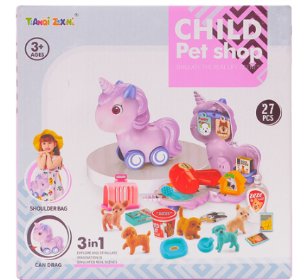 Child Pet Shop 27 pcs 3-in-1 Playset