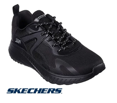 Skechers Mens Bobs Squad Chaos Lace Up Mesh Sneaker W/ Tpu Brace